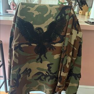 Camo Eagle Military-Style Jacket